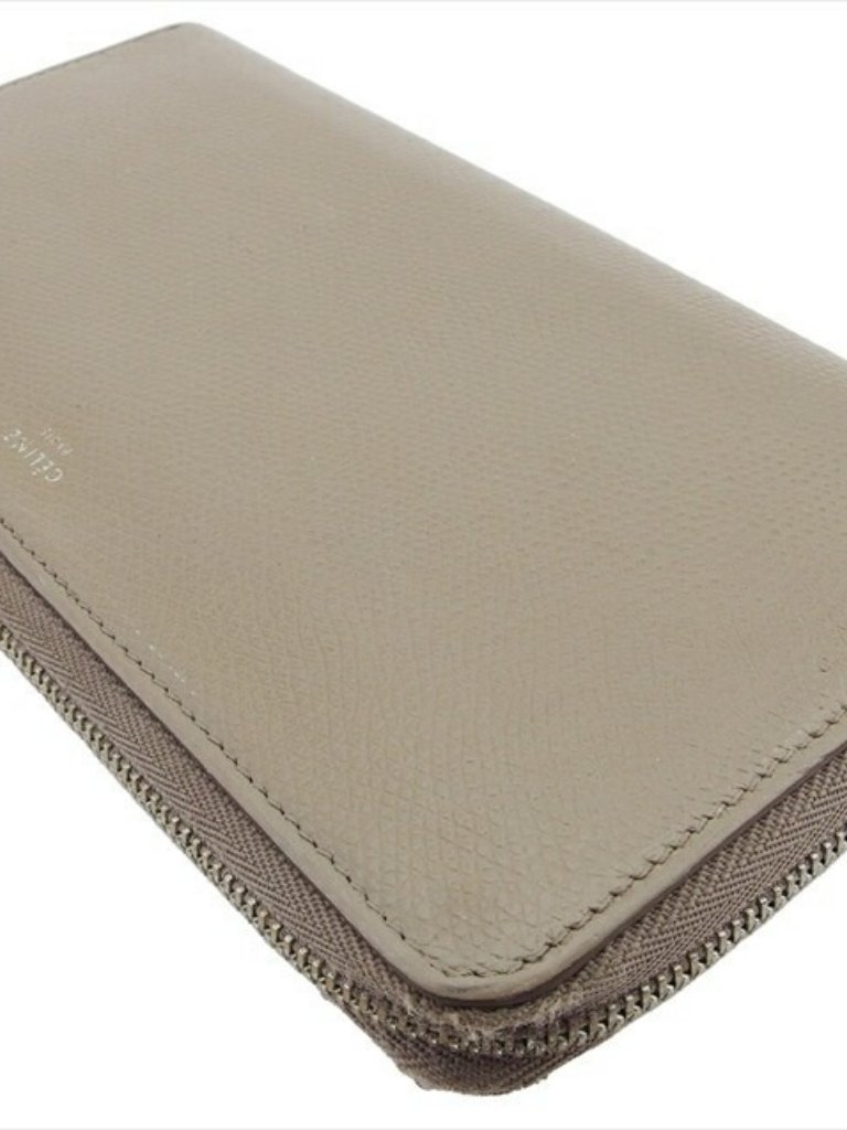 Celine Purse Gray Beige Women Authentic Secondhand